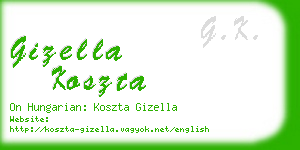 gizella koszta business card